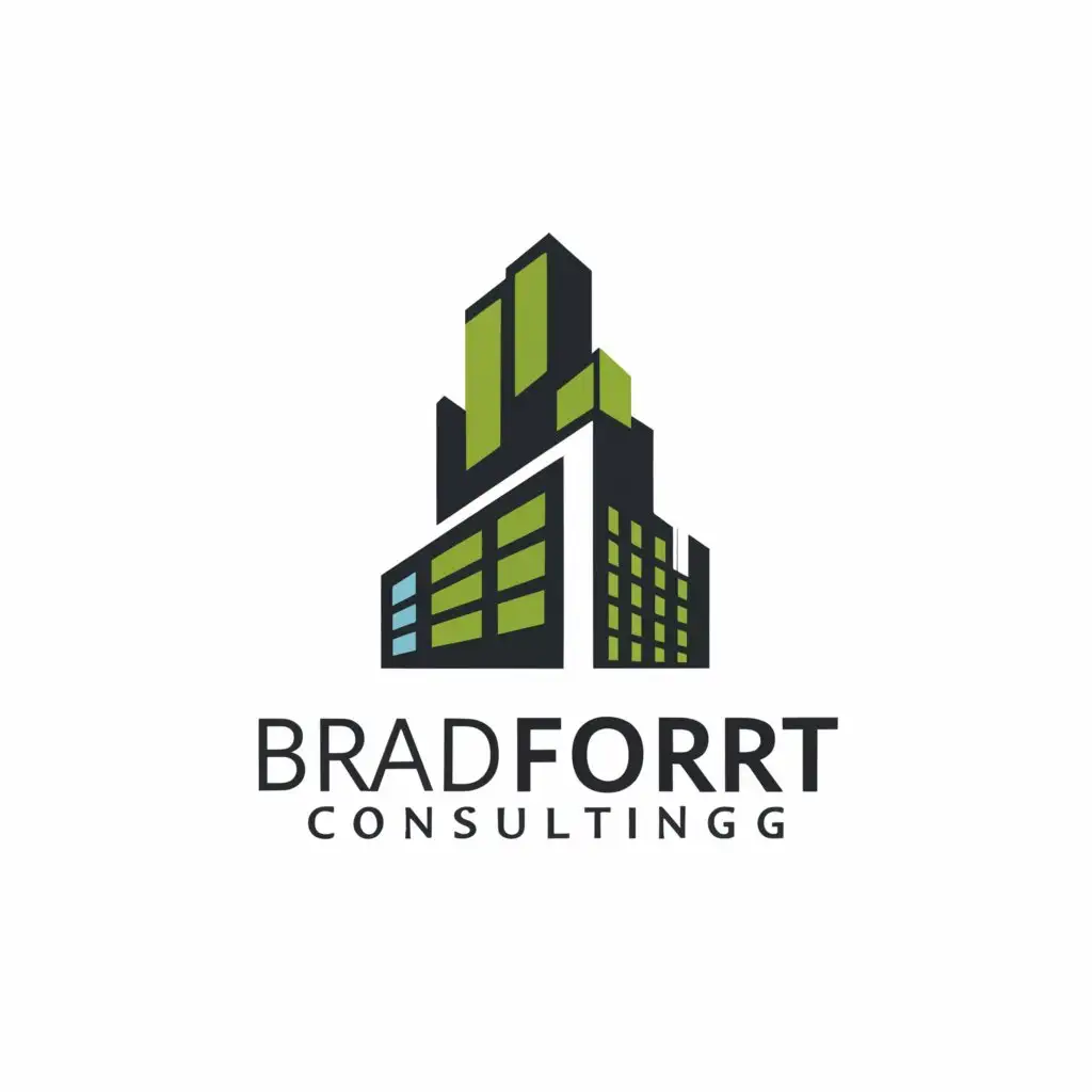 a logo design,with the text "Bradfort Consulting", main symbol:Skyscraper,Moderate,be used in Finance industry,clear background