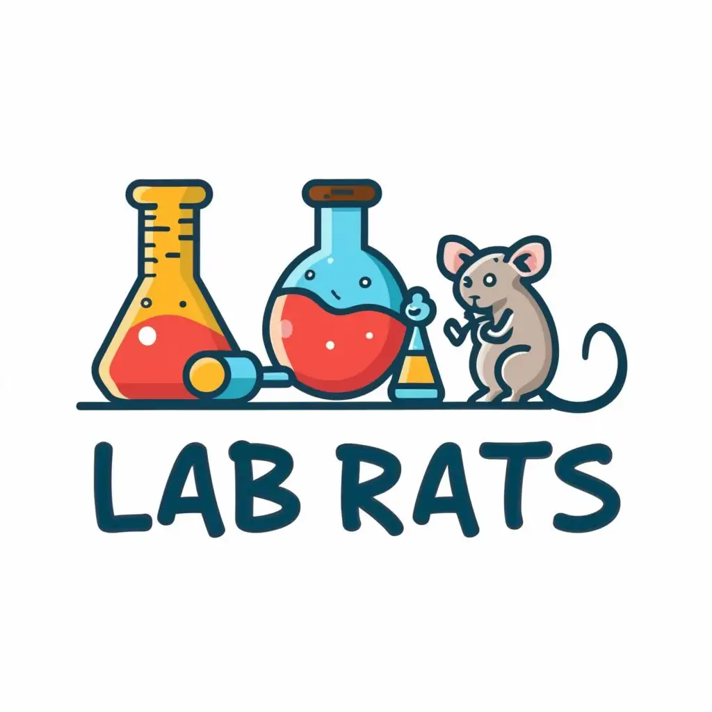 logo, science lab and rats, with the text "Lab Rats", typography, be used in Education industry