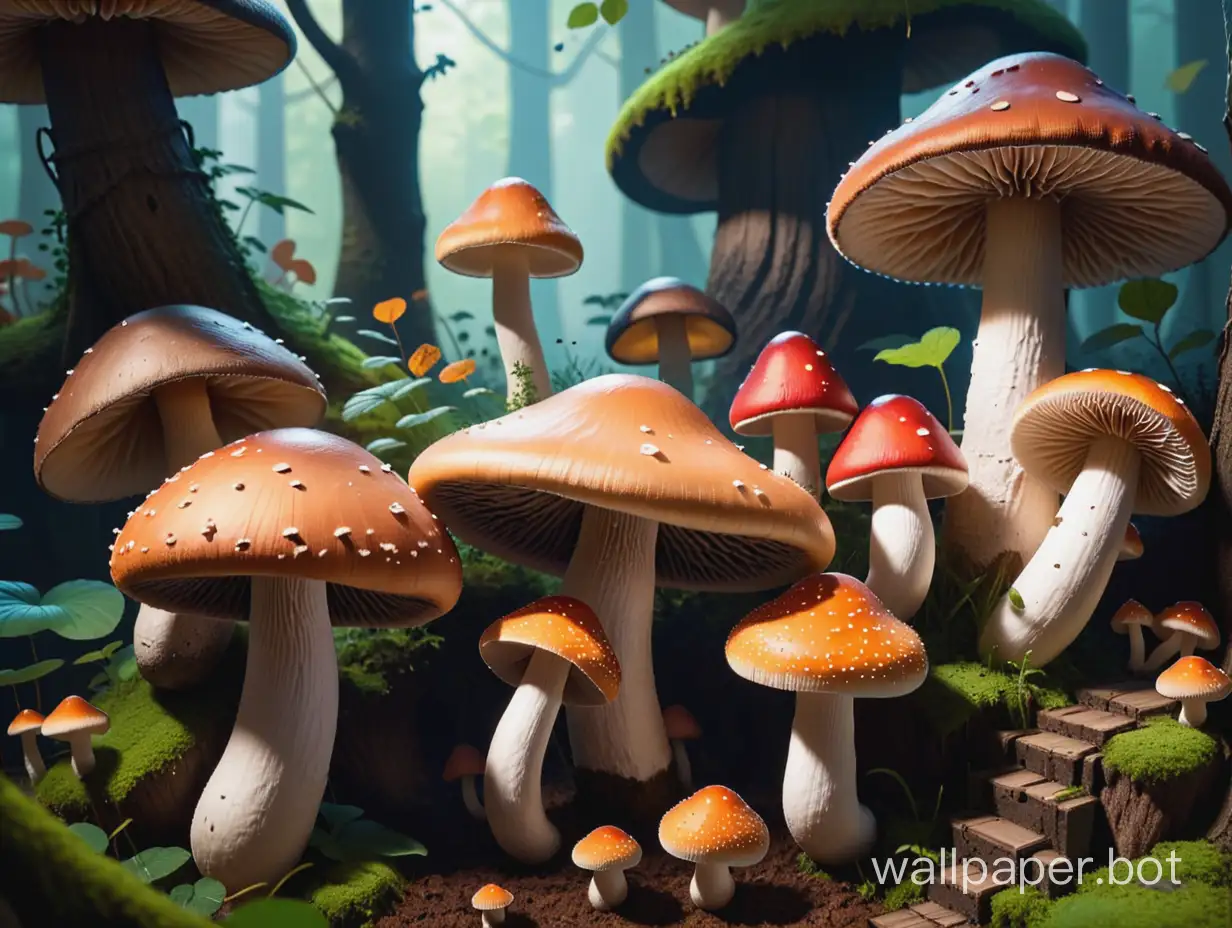 Vibrant-Mushroom-Community-in-Enchanting-Mushroom-Town