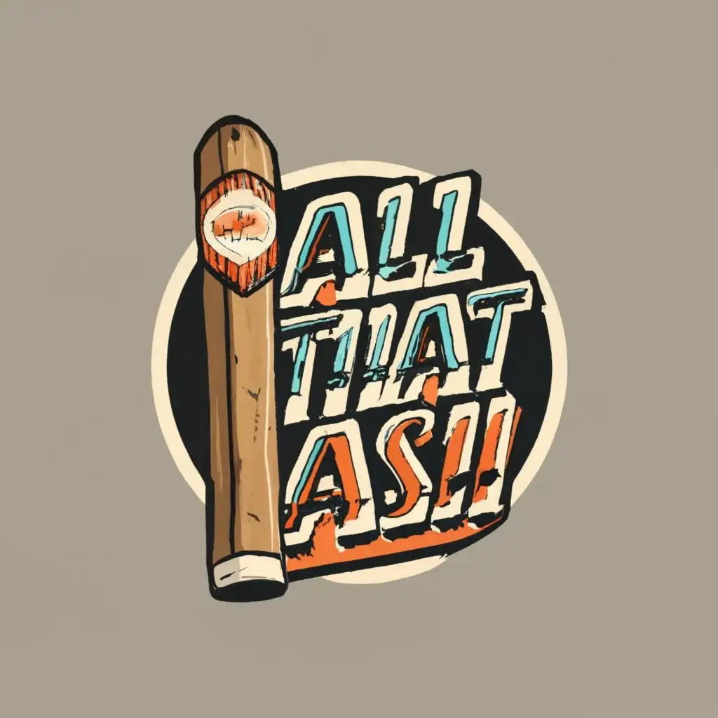 logo, Cigar, with the text "All That Ash", typography