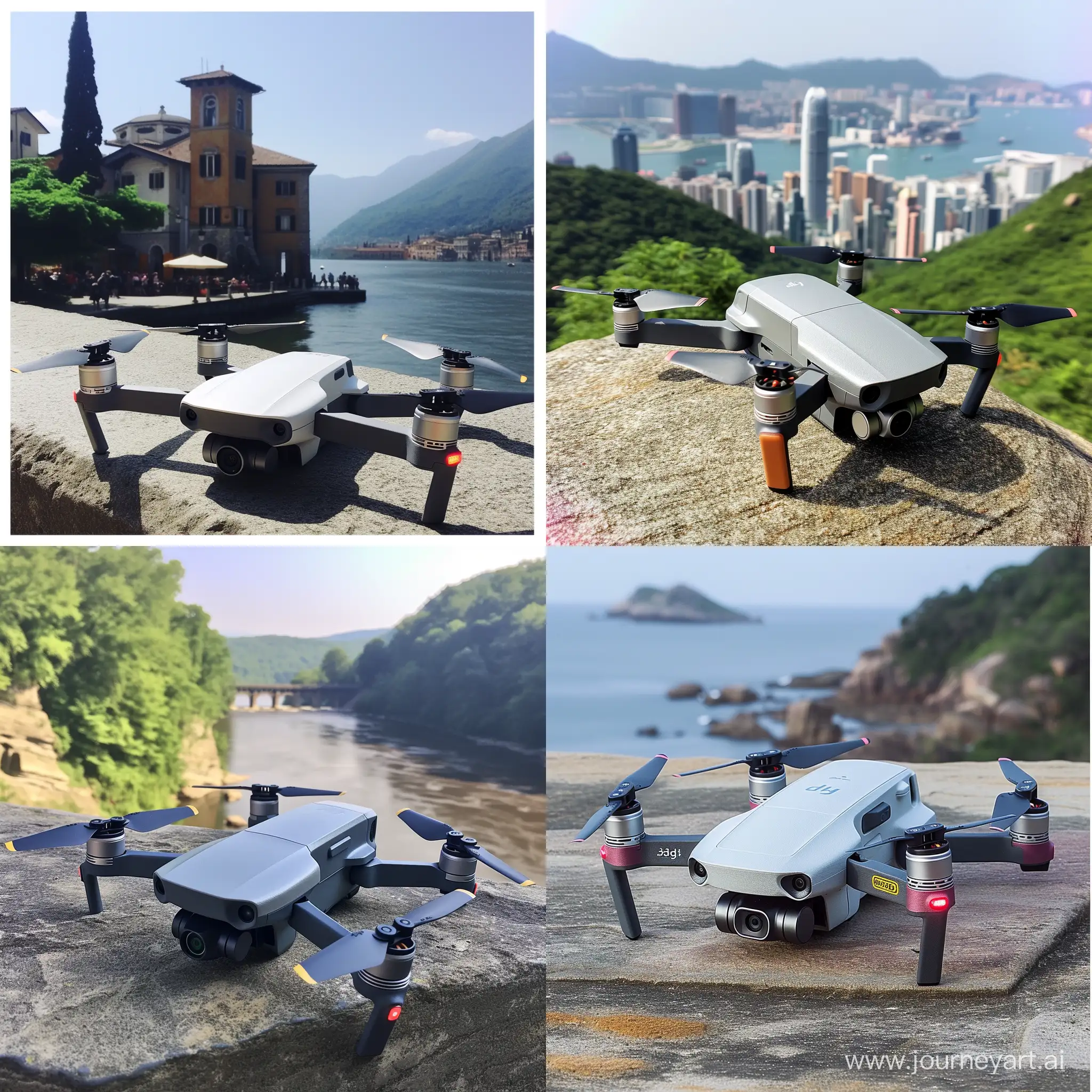 DJI Spark, aerial drone, lightweight and portable design, suitable for travel shooting, whether it is mountains, seas or city buildings, can easily shoot amazing pictures.