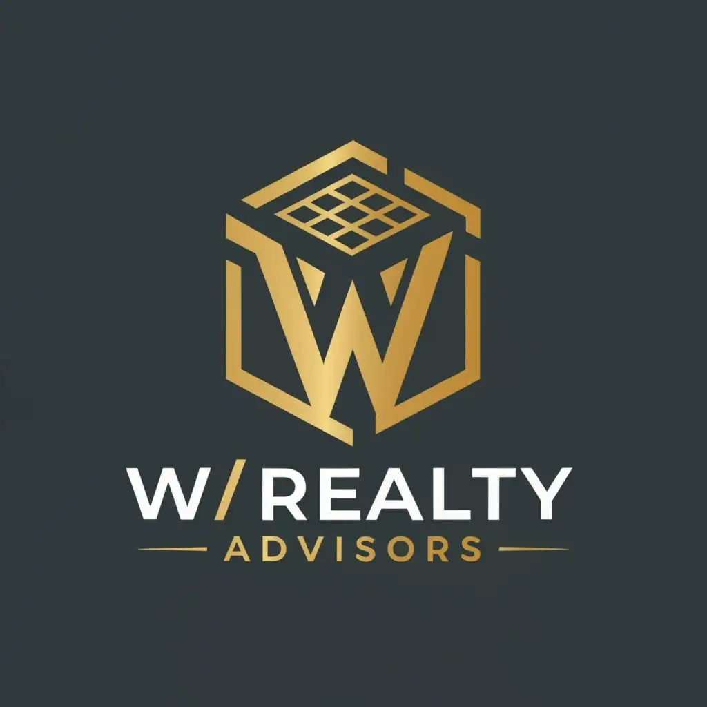 logo, 2-d, strong, prestigious, professional, bold, timeless, property, times new roman, with the text "W Realty Advisors", typography, be used in Real Estate industry