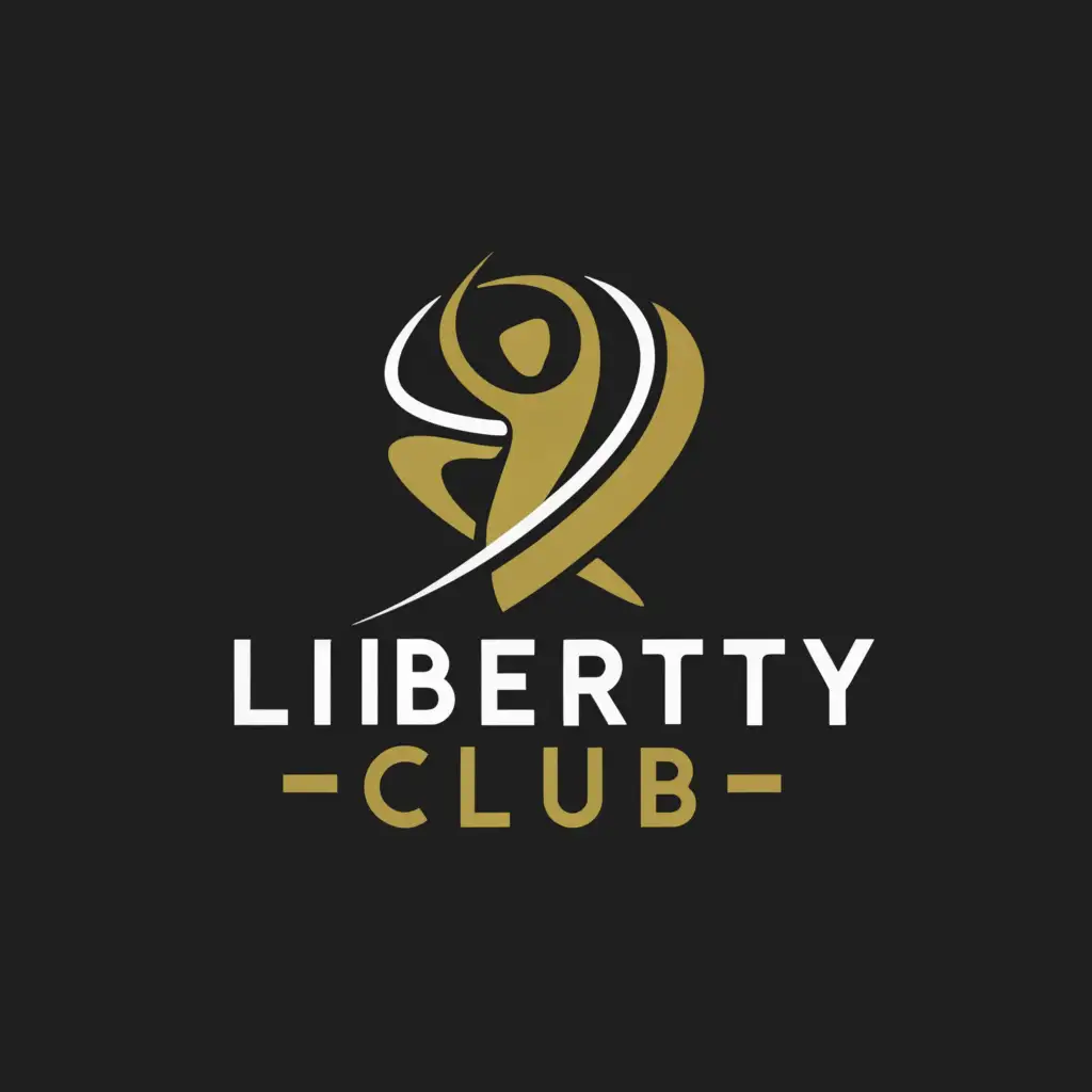 a logo design,with the text "LIBERTY-CLUB", main symbol:DANCE CLUB,complex,be used in Automotive industry,clear background