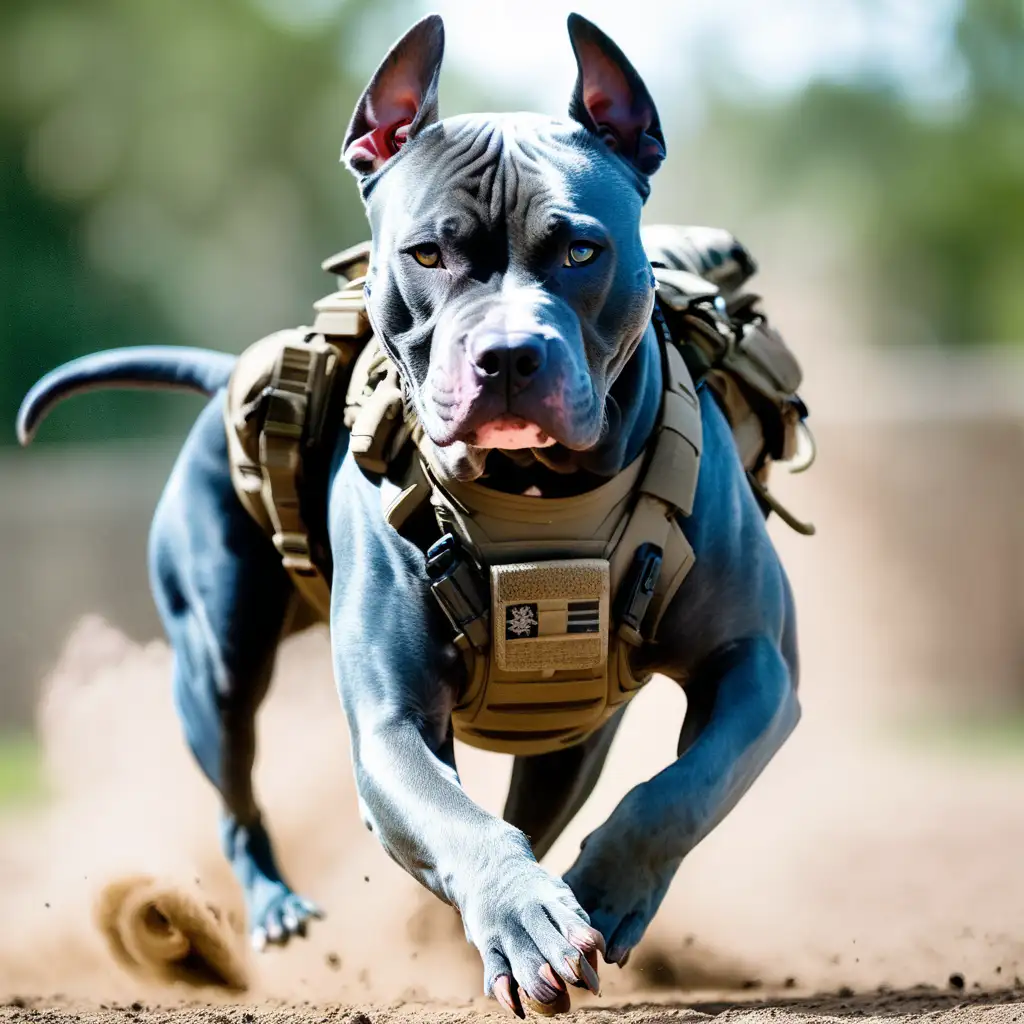 Blue Nose Pitbull Special Forces in Action
