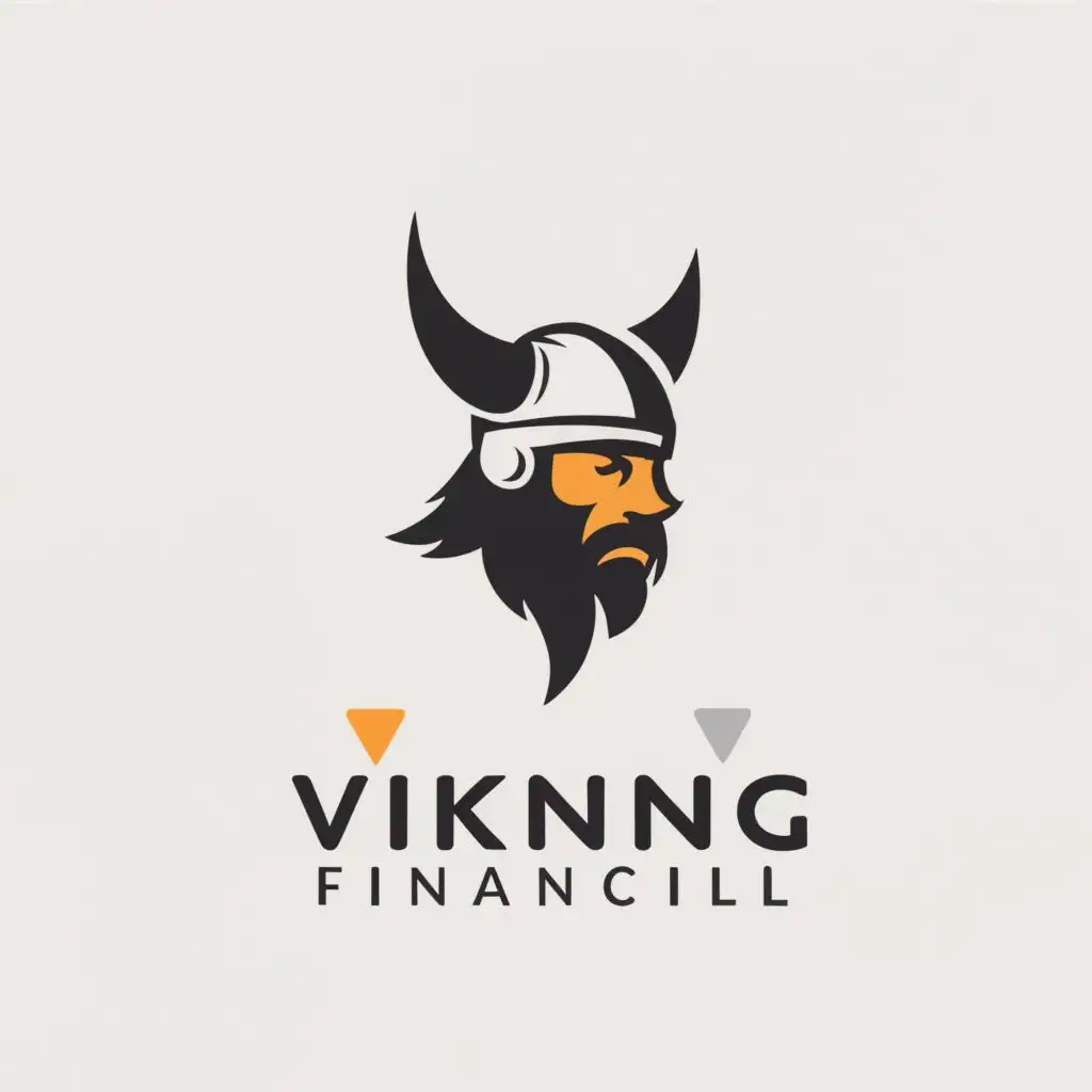 a logo design,with the text "Viking Financial", main symbol:viking helmet,Minimalistic,be used in Finance industry,clear background