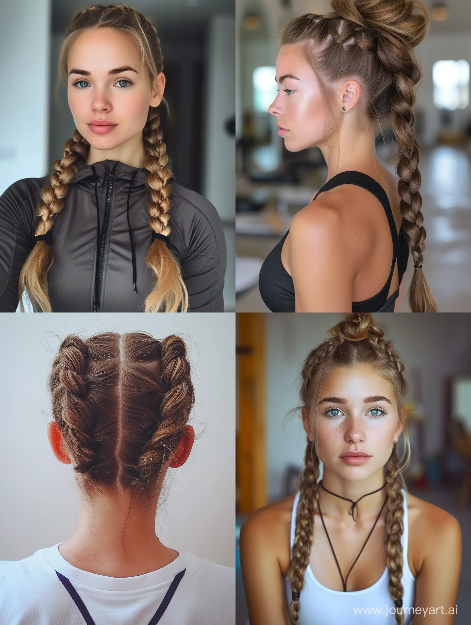 dutch braid hairstyles for sports for women
