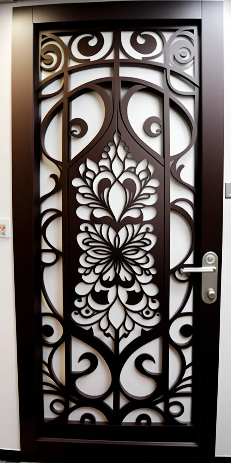 Intricate LaserCut Door Design for Elegant Home Entrances