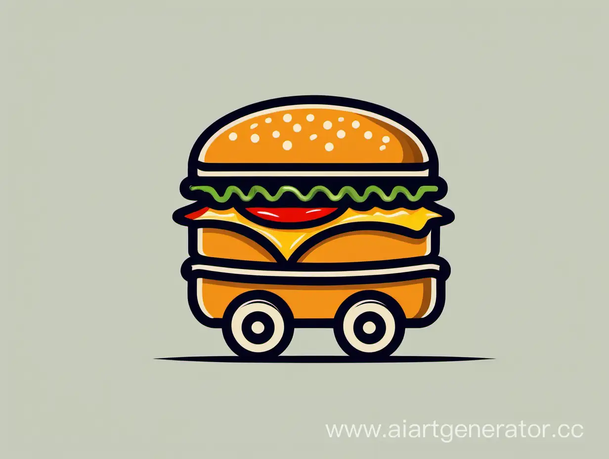 Minimalistic-2D-Logo-Burger-on-Wheels