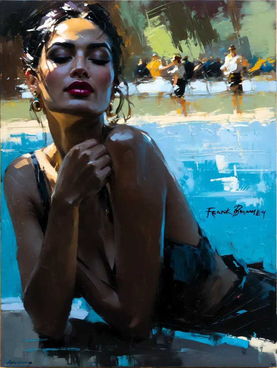 
(an expressive oil painting:1.2), large strokes style, palette knife style, (Henry Asencio style:1.2), (Fabian Perez style:1.3),(style of Frank Bramley and Gaston:1.4) , a beautiful , sexy mixed woman , (cooper hair) , smirk , (bimbo) , 