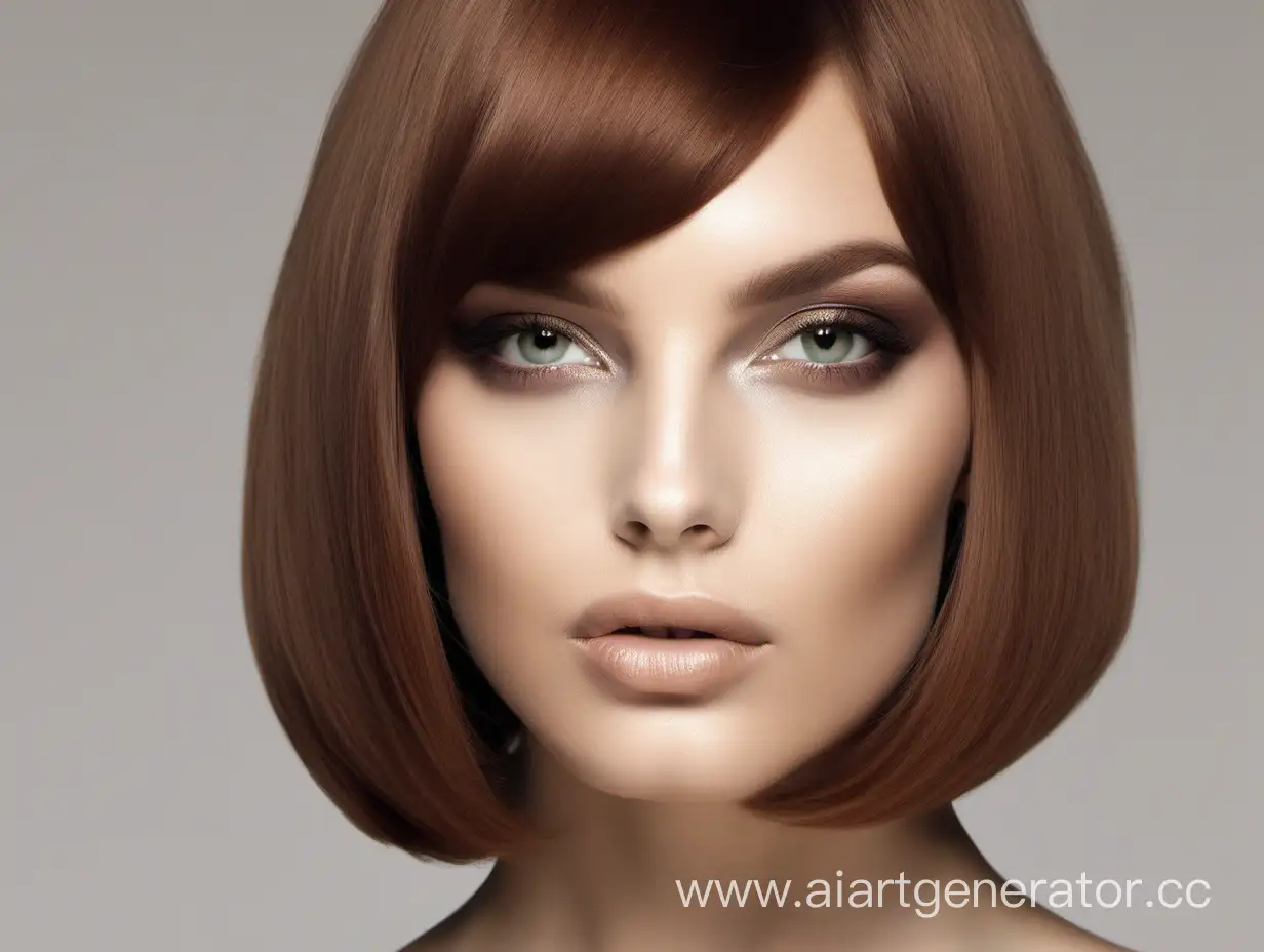 Beautiful-Russian-Girl-with-Brown-Bob-Hairstyle-and-Stunning-Makeup