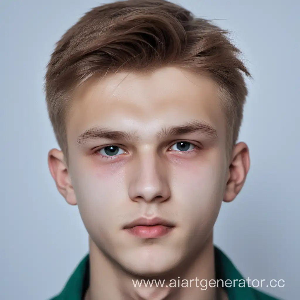 Лицо Белорусского мальчика полубокам,  20 лет с красивой и приятной внешностью белорусса 