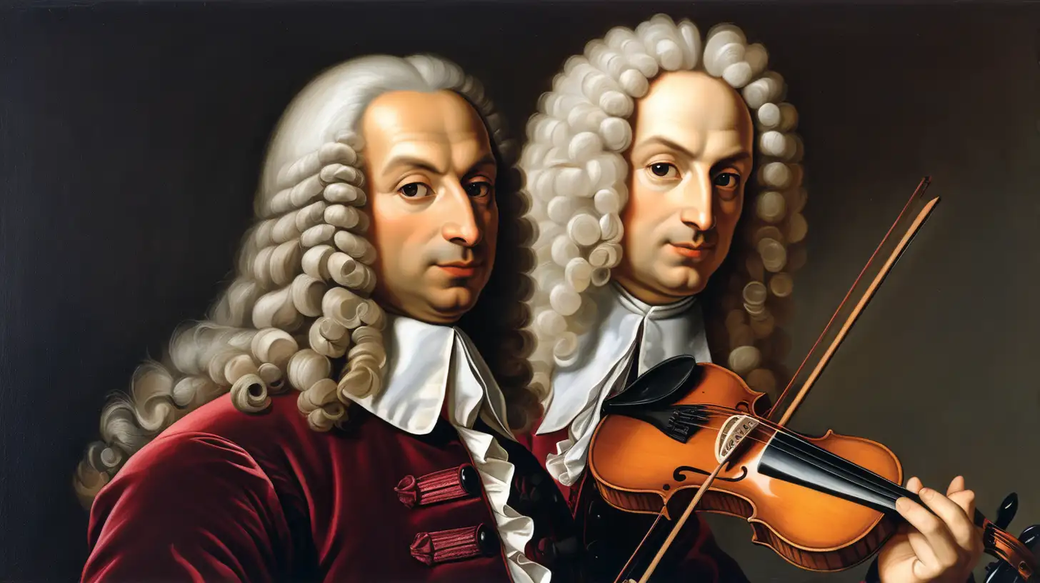 Vibrant Portrait of Antonio Vivaldi the Baroque Maestro