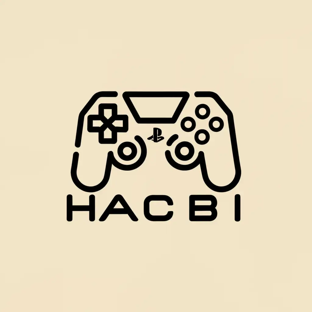 a logo design,with the text 'Hacubi', main symbol:Ps4,complex,clear background