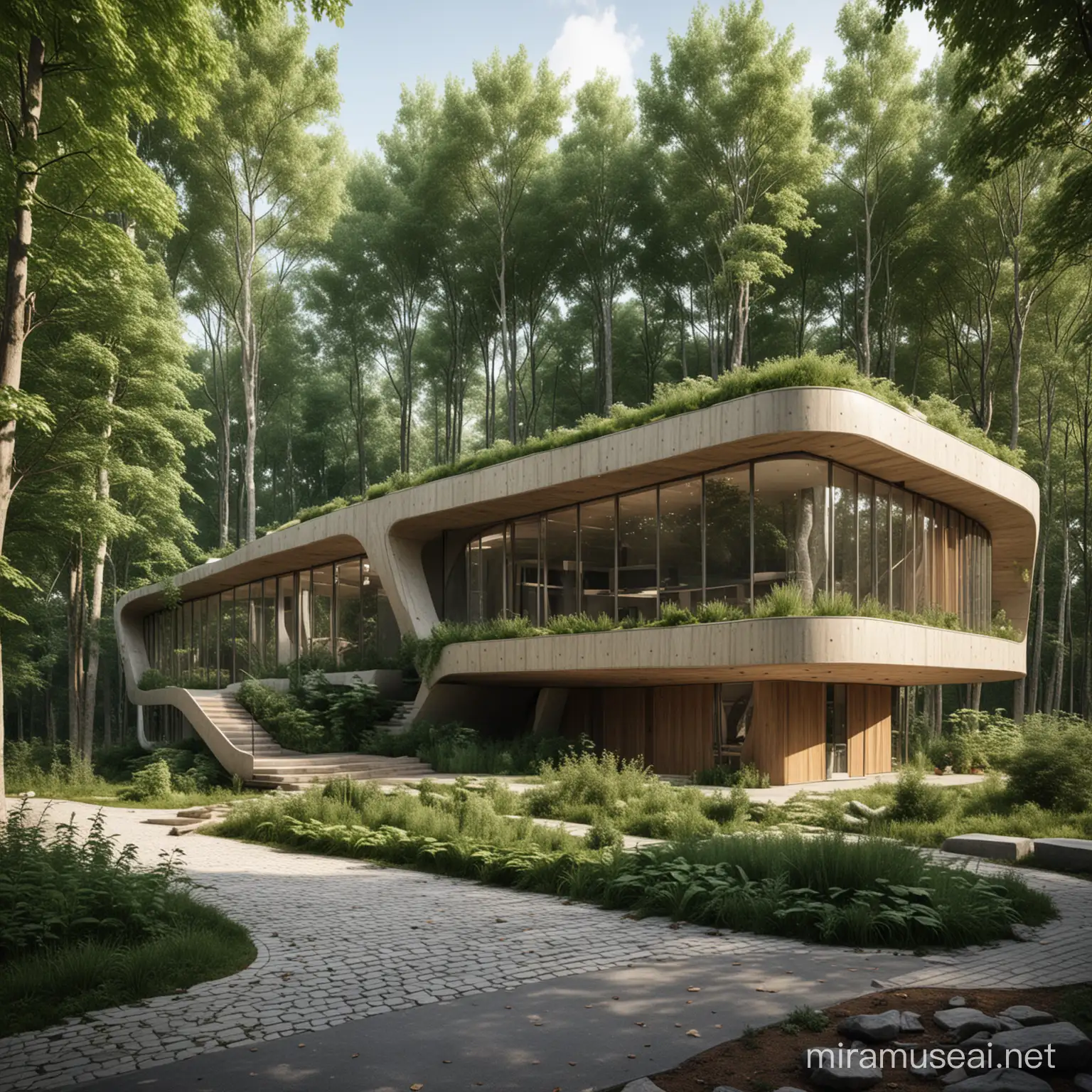 NeoFuturism EcoStyle Landscape Design Office Construction