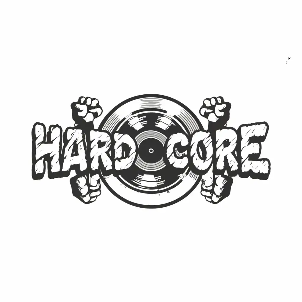 a logo design,with the text "this is hardcore", main symbol:a vinyl record,complex,clear background