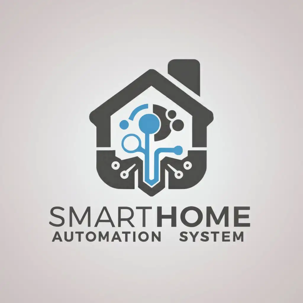 a logo design,with the text "smart home automation system", main symbol:home and tech,Minimalistic,be used in Home Family industry,clear background