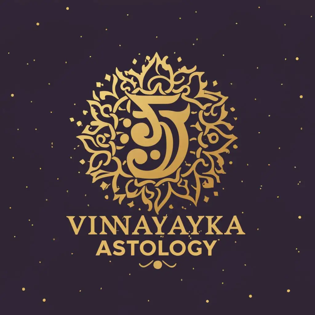 a logo design,with the text "VINAYAKA ASTROLOGY", main symbol:OM,complex,clear background