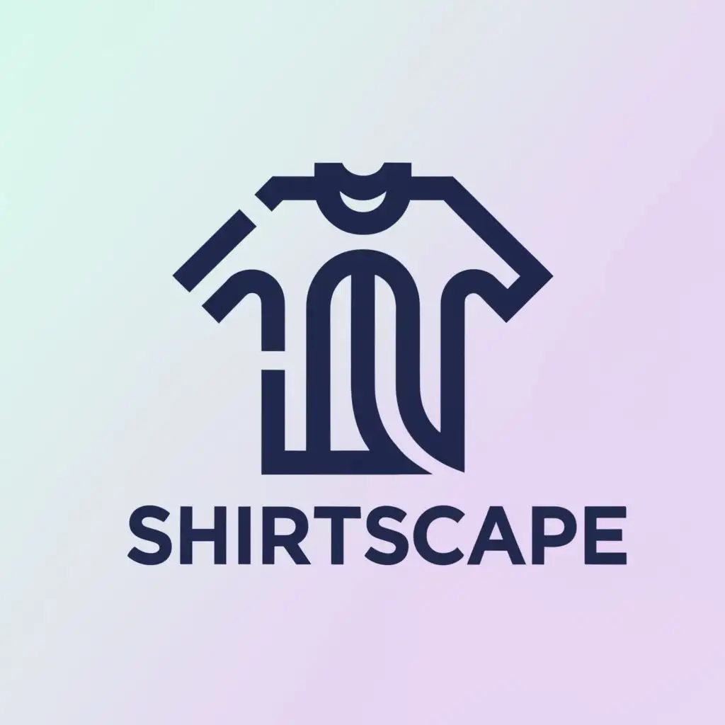 a logo design,with the text "Shirt Scape", main symbol:Shirt,Minimalistic,clear background