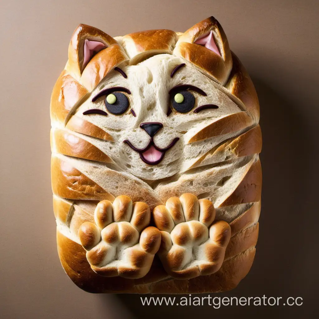 Whimsical-Bread-Loaf-Cat-with-Edible-Paws