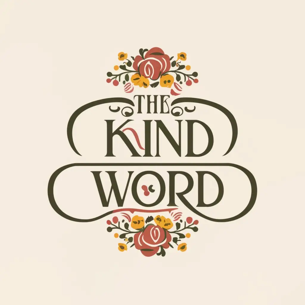 a logo design,with the text "The kind word", main symbol:Masterpieces of Sayings,Moderate,be used in Religious industry,clear background