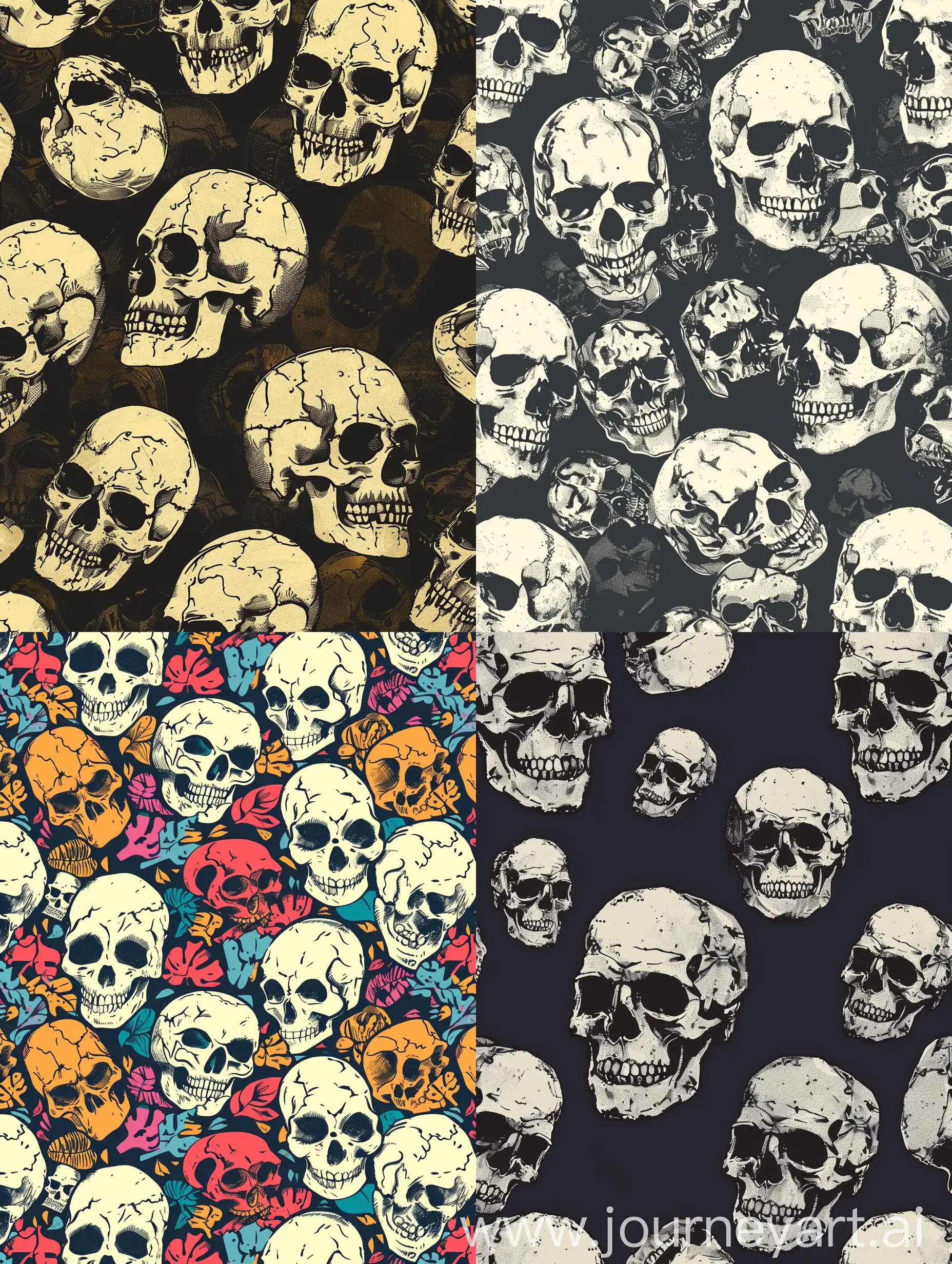 Make me a pattern with skulls 3:4