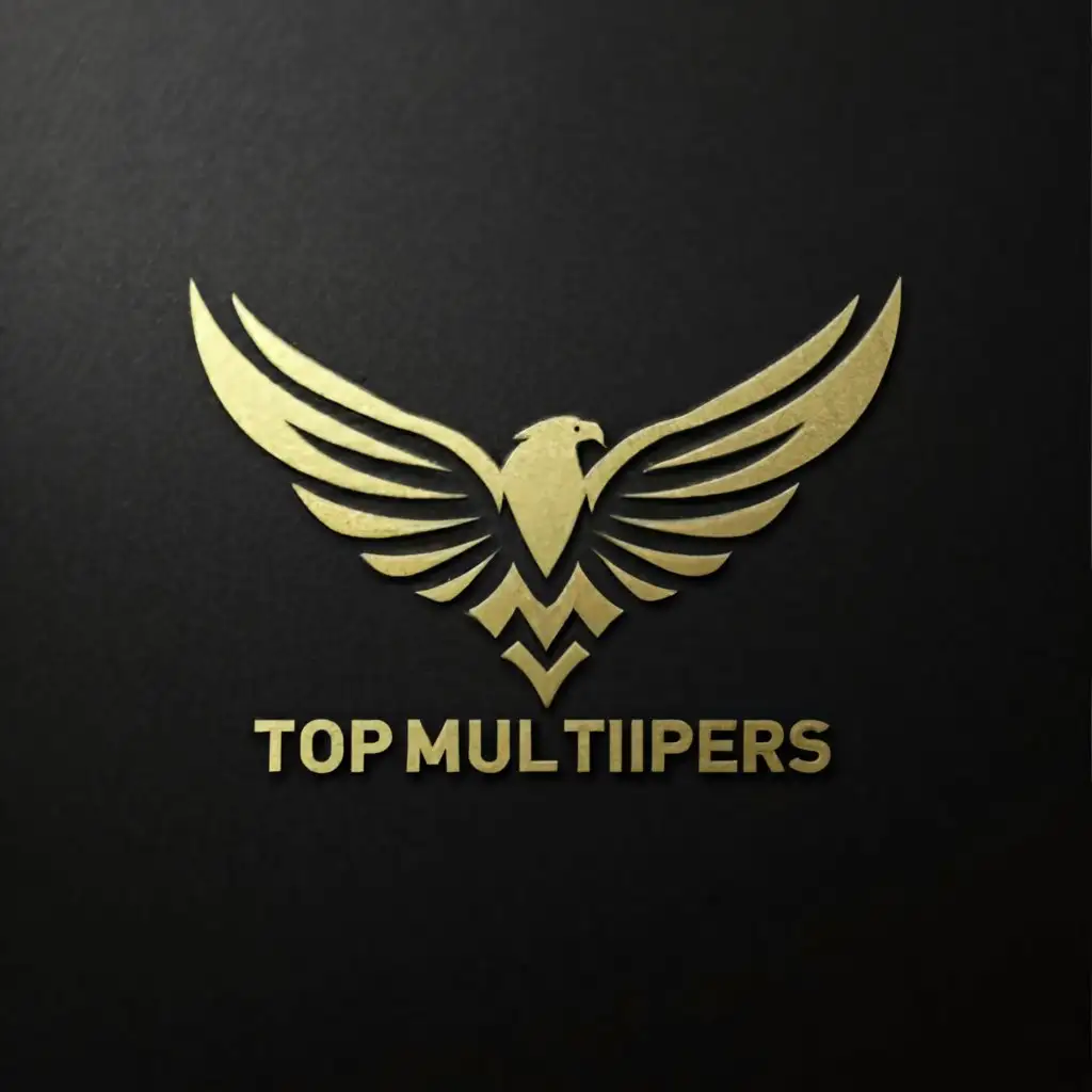 a logo design,with the text "Top Multipliers", main symbol:eagle soaring up high,complex,be used in Education industry,clear background
