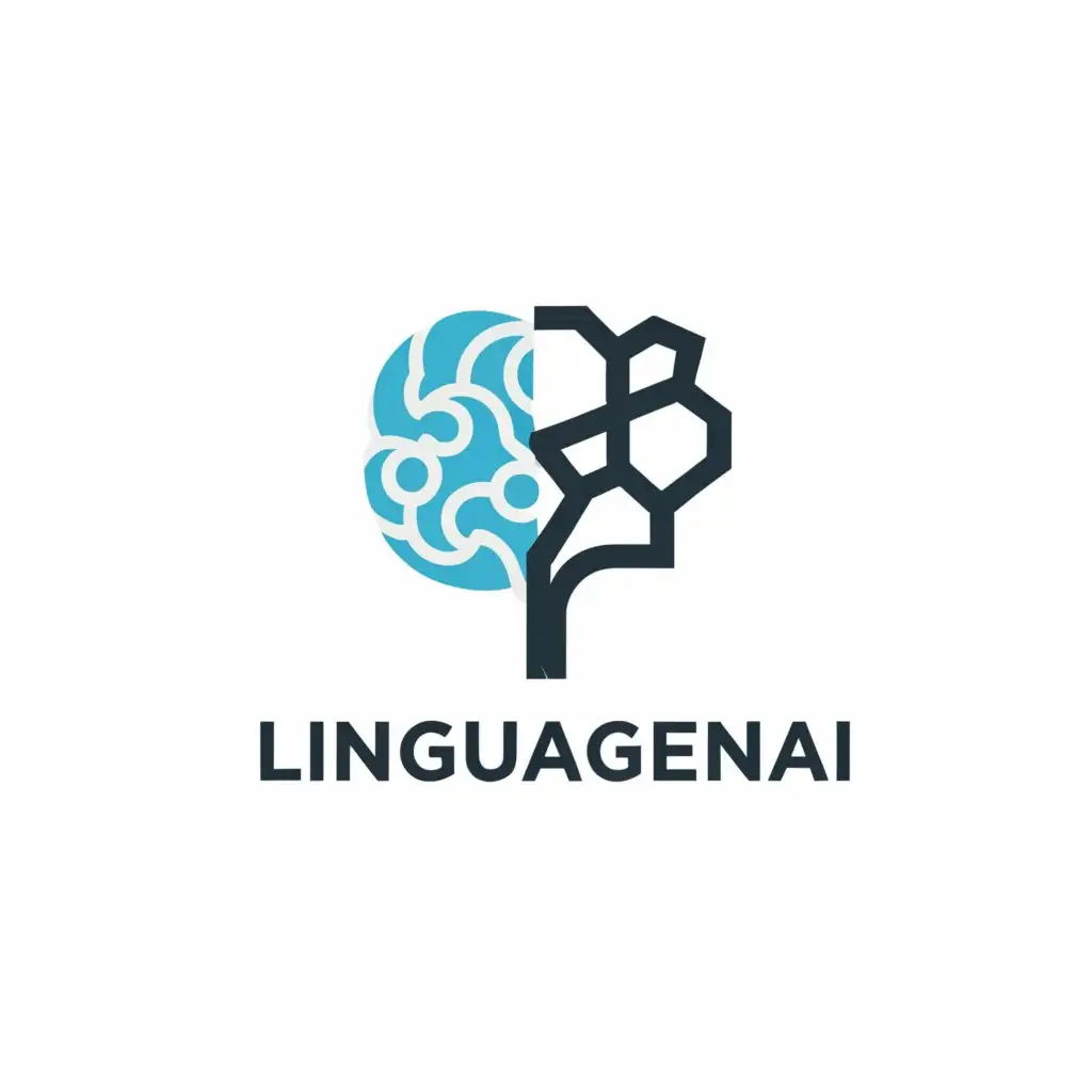 a logo design,with the text "LinguaGenAI", main symbol:Abstract,Moderate,be used in Education industry,clear background