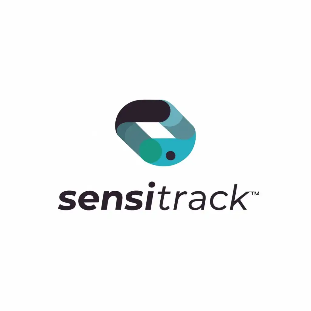 a logo design,with the text "SensiTrack", main symbol:propose me logos for a startup that produces bracelets with biocapteurs for children with developmental disorders, the purpose of these sensors is to measure their pulse, their body temperature and monitor their stress,complex,be used in Medical Dental industry,clear background