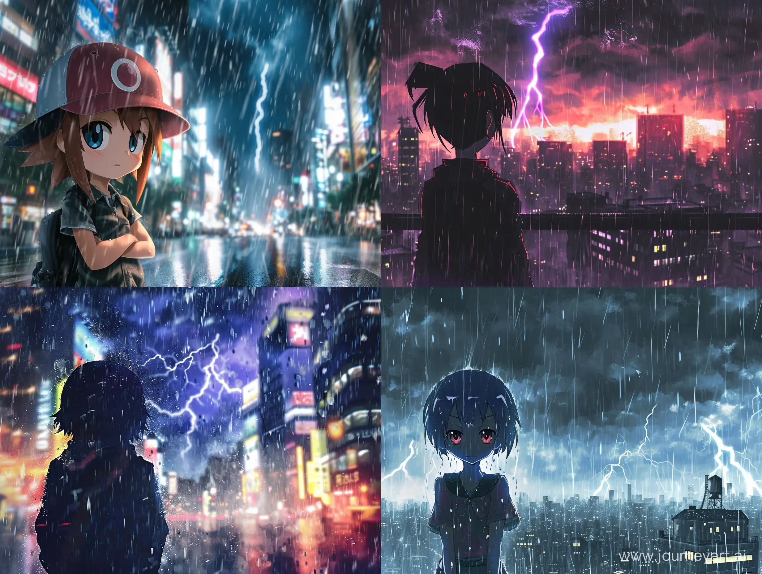 Anime-Style-Character-Amidst-City-Lightning-Storm