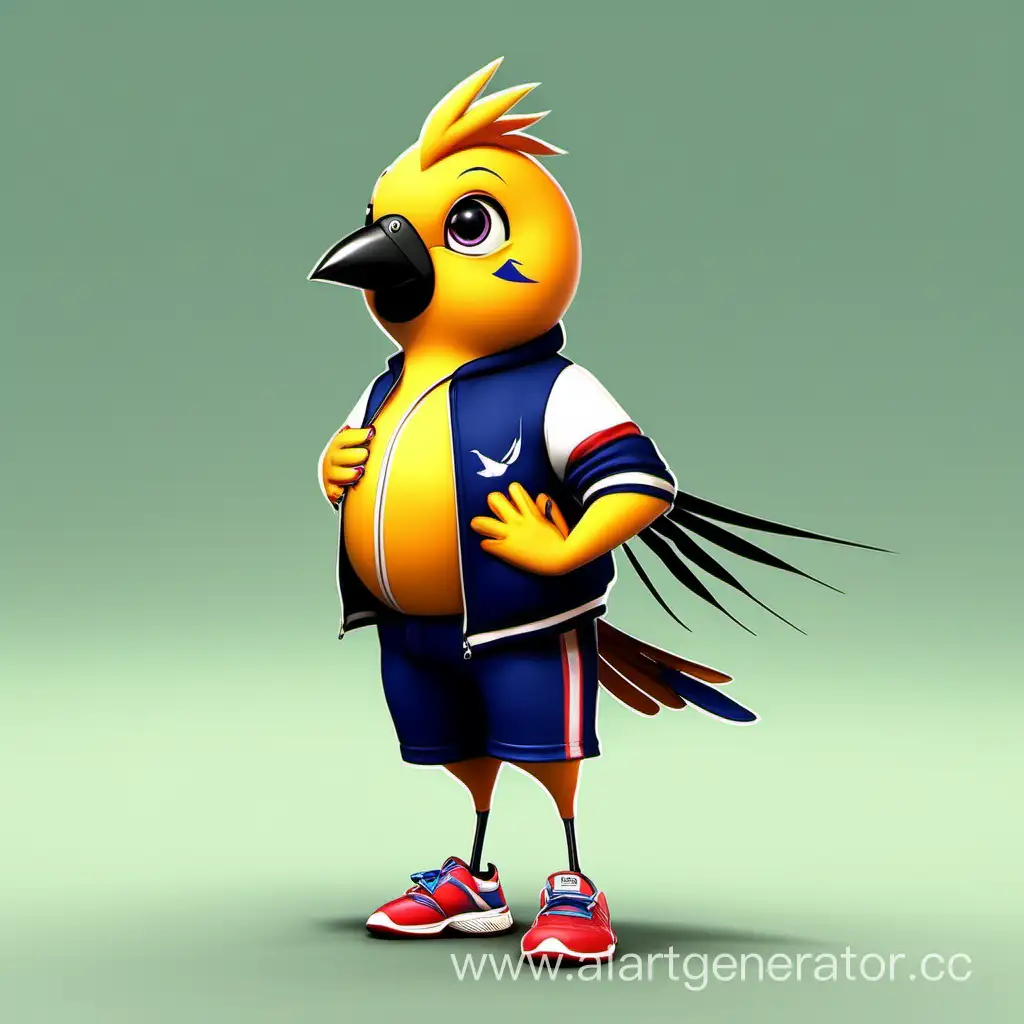 Energetic-Finch-in-Sportswear-Animated-Avian-Fitness-Fun