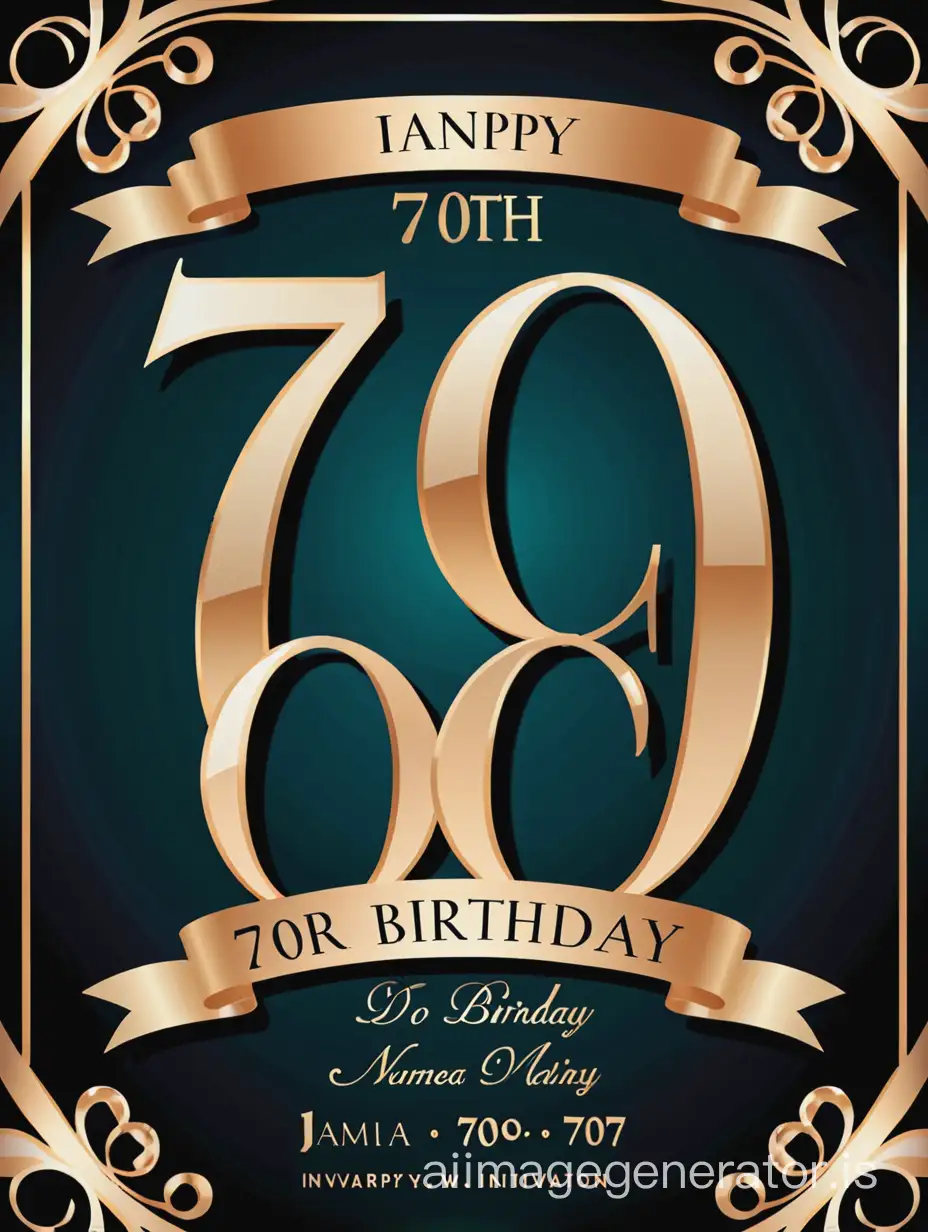 70TH BIRTHDAY DESIGN INVITATION