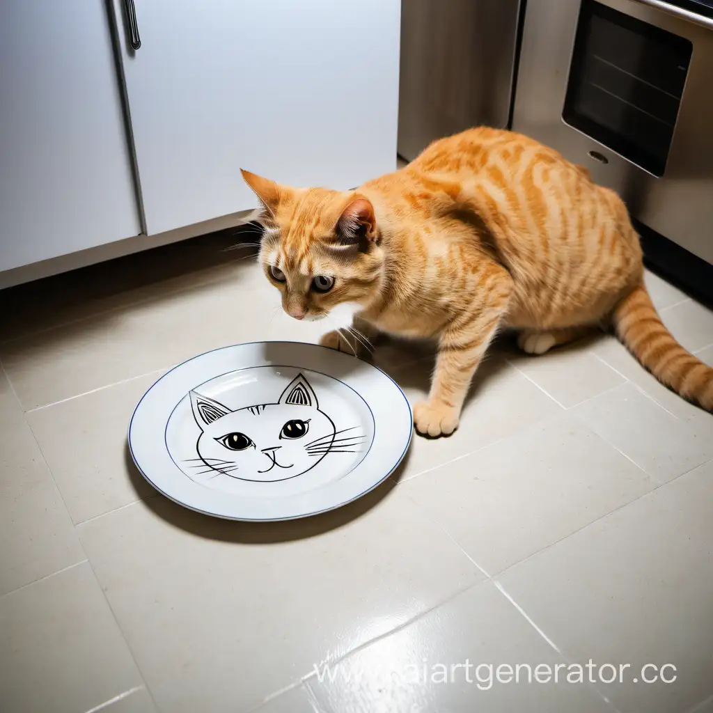 Beautifully-Plated-Cat-in-Kitchen-Setting