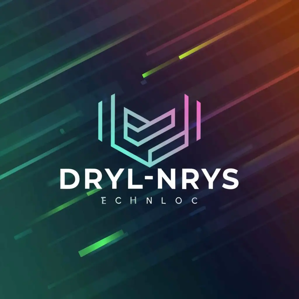 logo, DrylMrtnRys, with the text "DrylMrtnRys", typography, be used in Technology industry