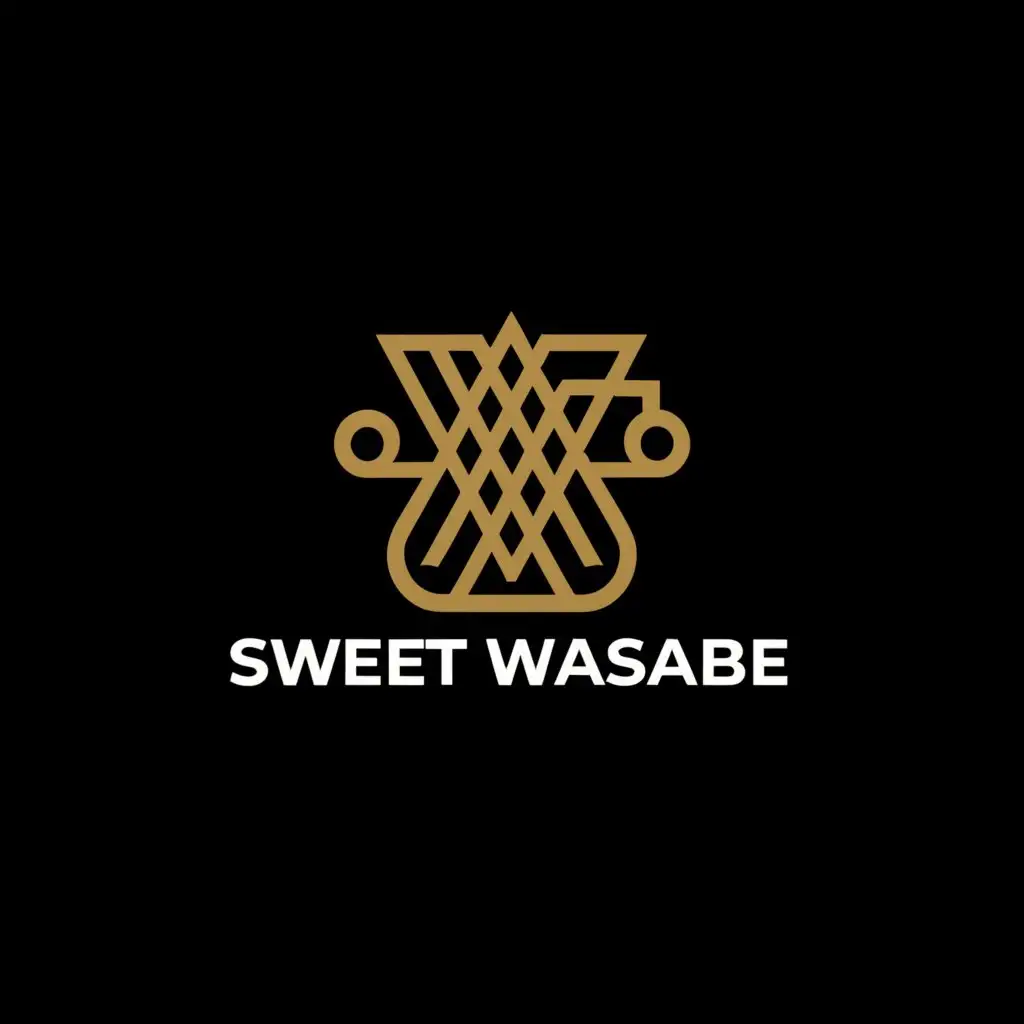 a logo design,with the text "SWEET WASABE", main symbol:Showband, black background,Moderate,clear background