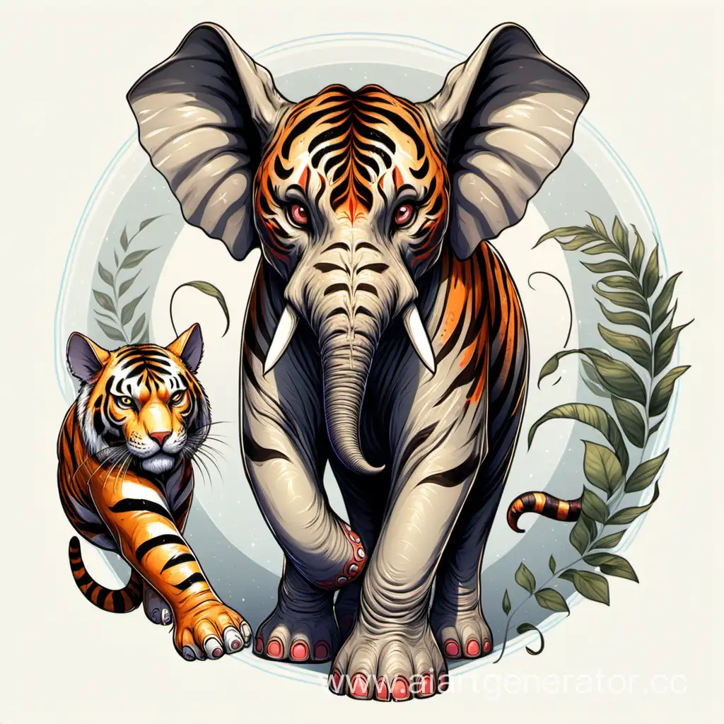 Elephantbodied-Seal-Creature-with-Tiger-Coloring-and-Cat-Features