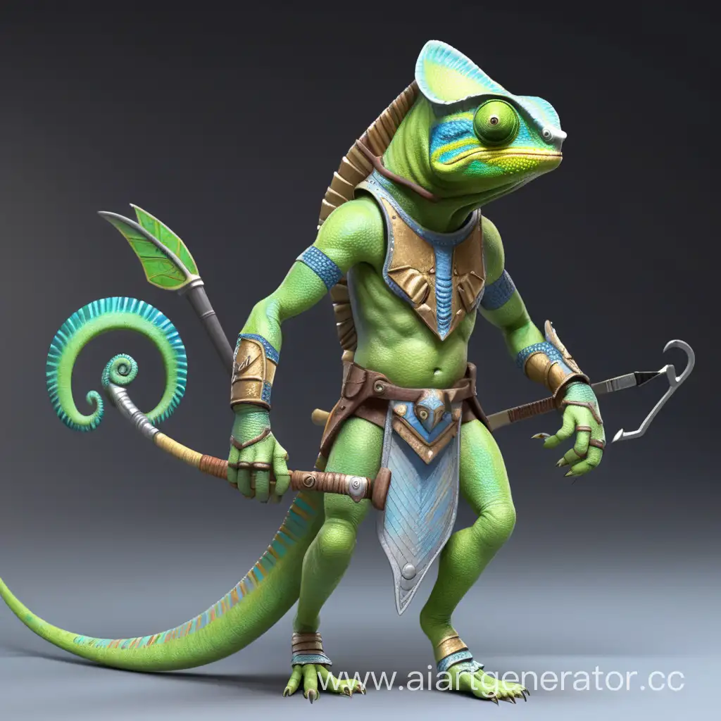 
humanoid chameleon warrior
