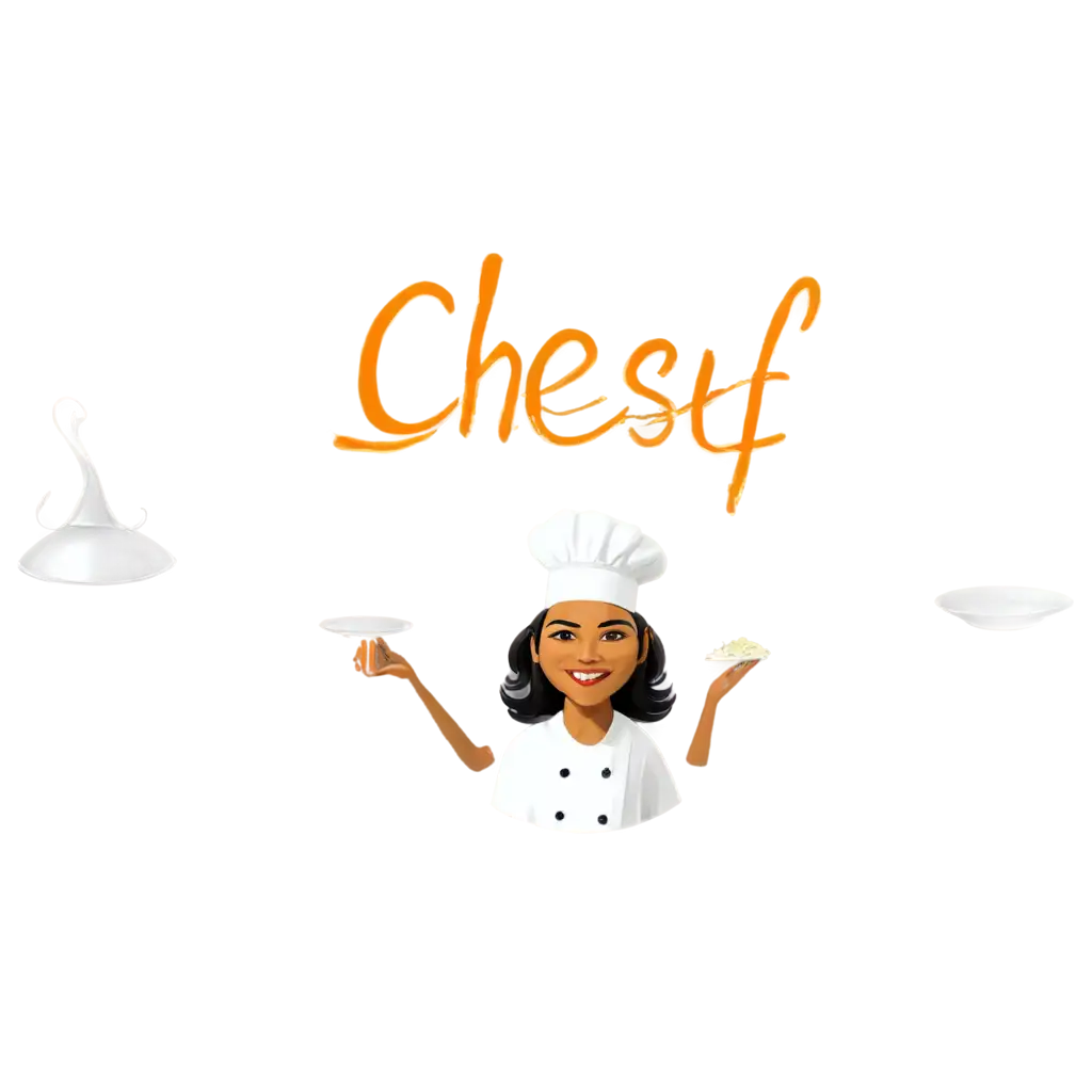 Chef-Logo-with-Indian-and-Vietnamese-Dishes-PNG-Image-for-Culinary-Branding