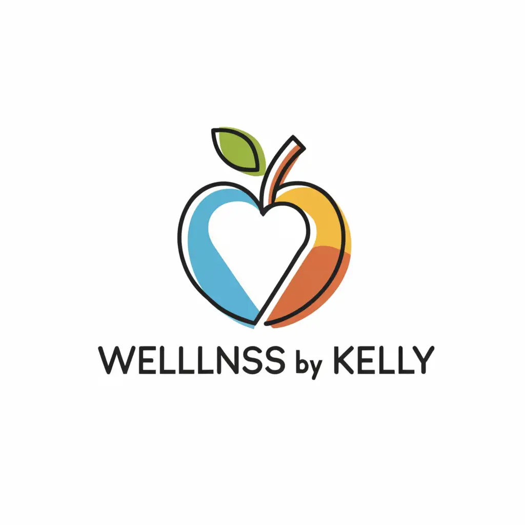 a logo design,with the text "Wellness By Kelly", main symbol:nutrition,Minimalistic,clear background