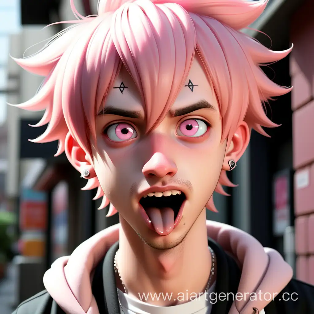 Adorable-AnimeInspired-Guy-with-Soft-Pink-Hair-Tongue-Piercing-and-Round-Face