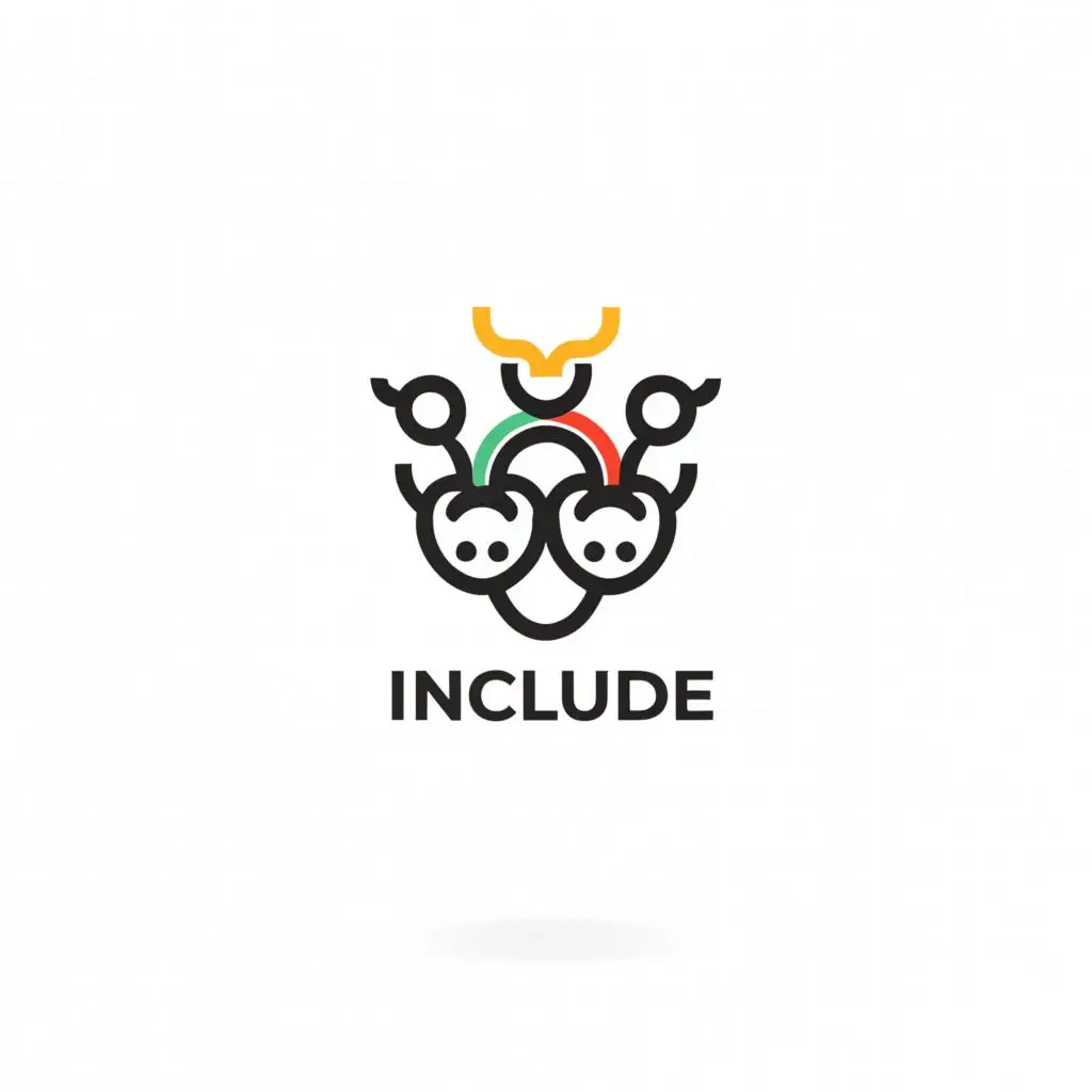 a logo design,with the text "INCLUDE", main symbol:Cow, goat, sheep, pig, chicken,complex,be used in Nonprofit industry,clear background