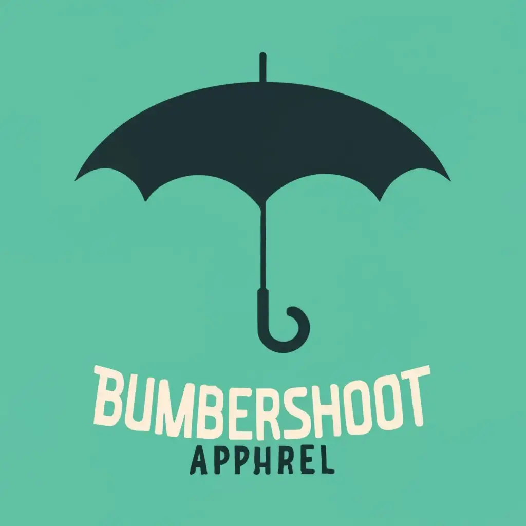 LOGO-Design-For-Bumbershoot-Apparel-Stylish-Umbrella-Symbol-with-Unique-Typography