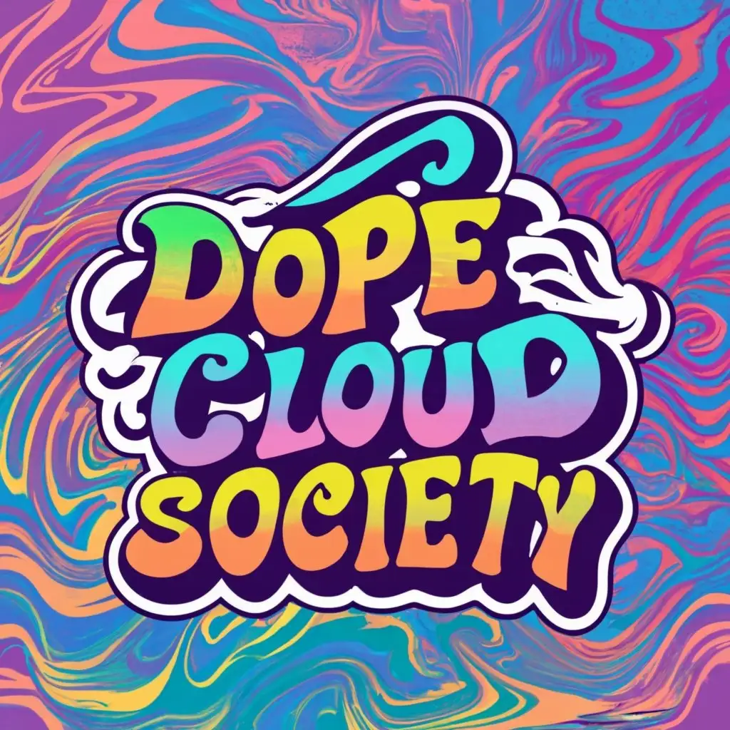 logo, Graffiti , with the text "Dope Cloud Society", typography, be used in Entertainment industry