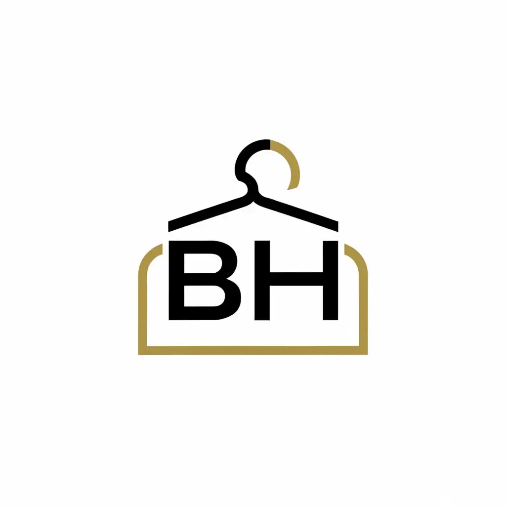 a logo design,with the text "BH", main symbol:clothing shop,Minimalistic,clear background
