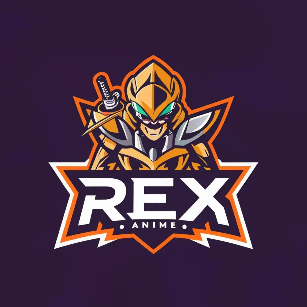 a logo design,with the text "REX ANIME", main symbol:ANIME CHARACTER,Moderate,clear background