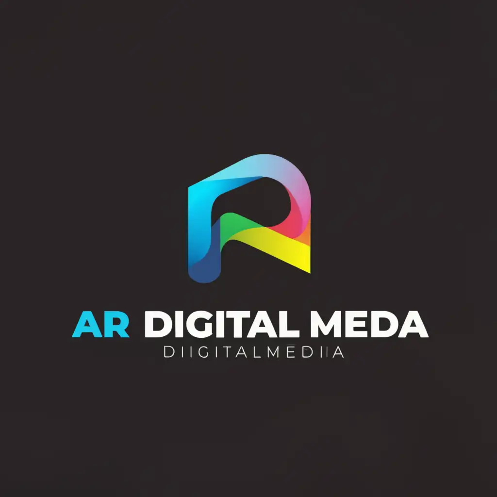 a logo design,with the text "AR Digital Media", main symbol:Percetakan,Moderate,be used in Internet industry,clear background