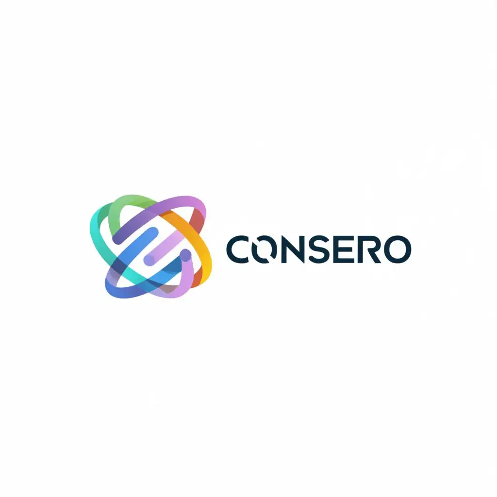 logo, DATA DRIVEN BY AI, with the text "CONSERO", typography, be used in Technology industry