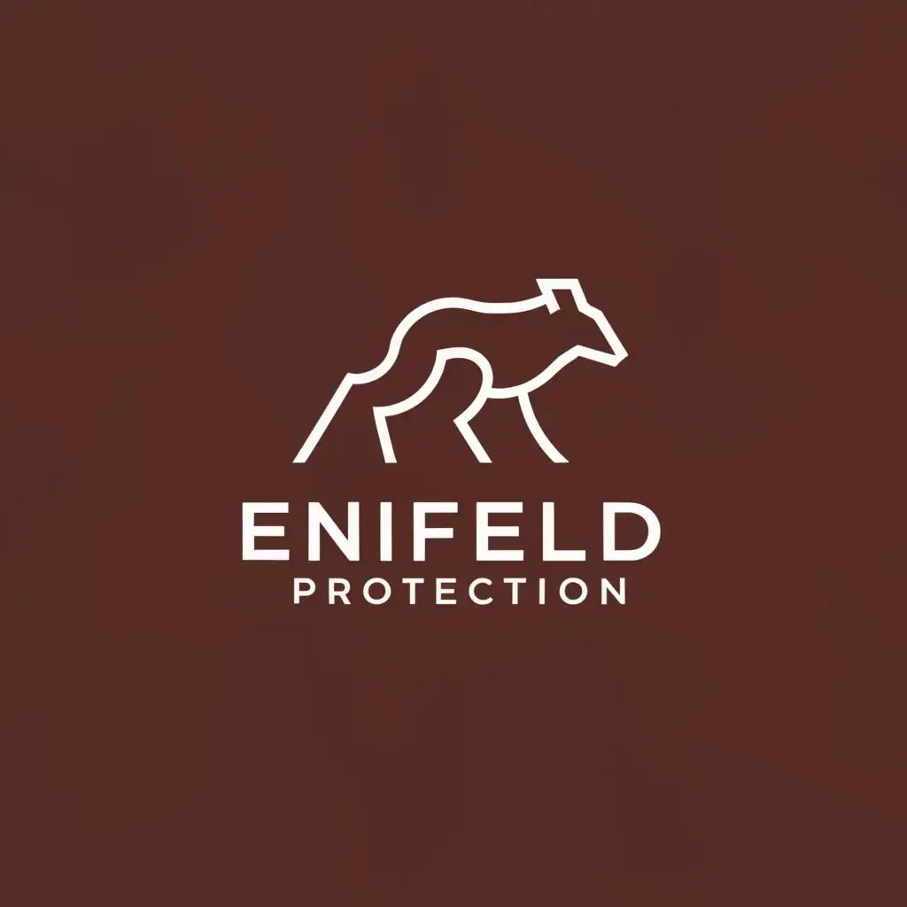 a logo design,with the text "enfield protection", main symbol:fox animal,Minimalistic,be used in Legal industry,clear background