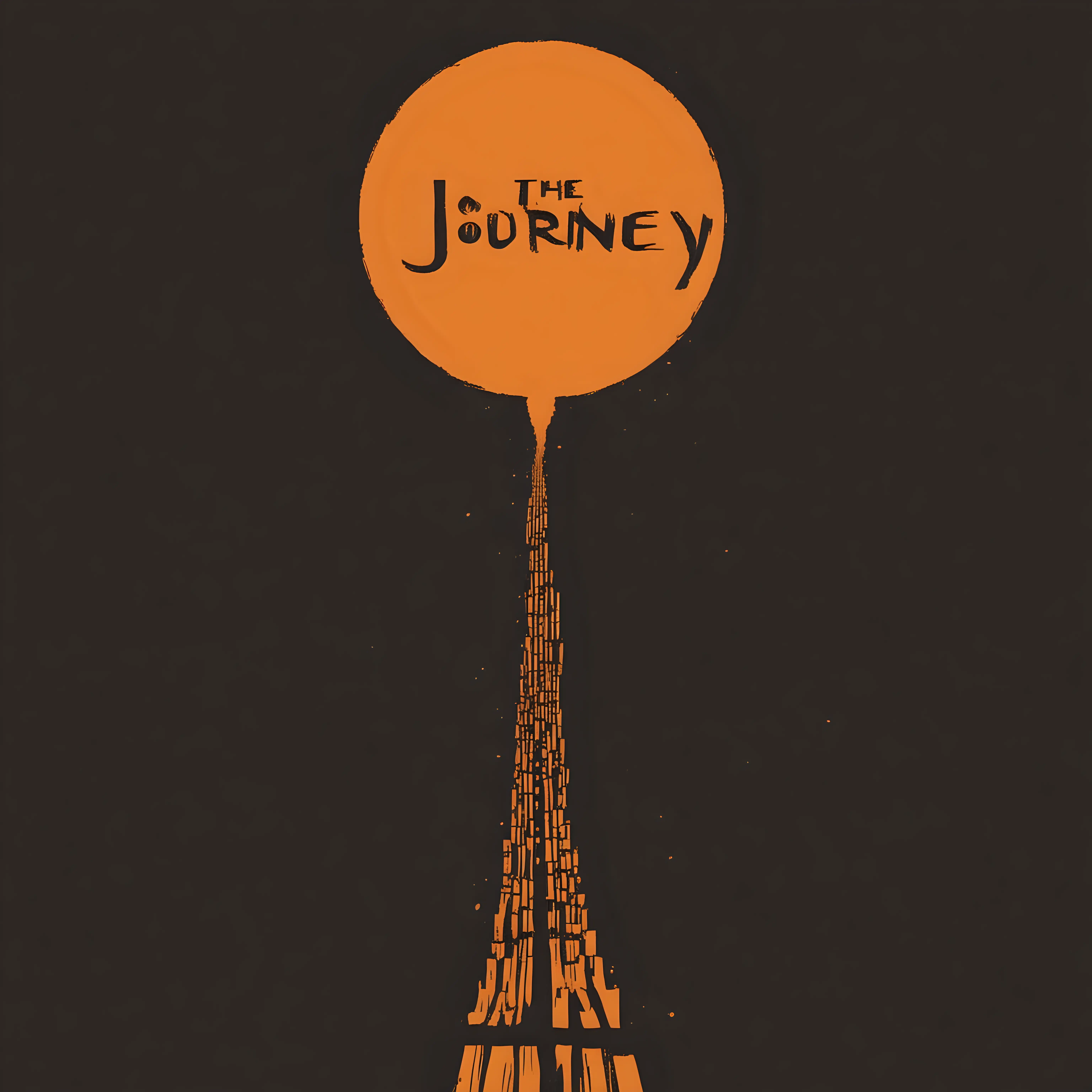 Genera la portada de un single de una banda sonora titulada 'El viaje' que represente el viaje de la vida, con el estilo de Saul Bass