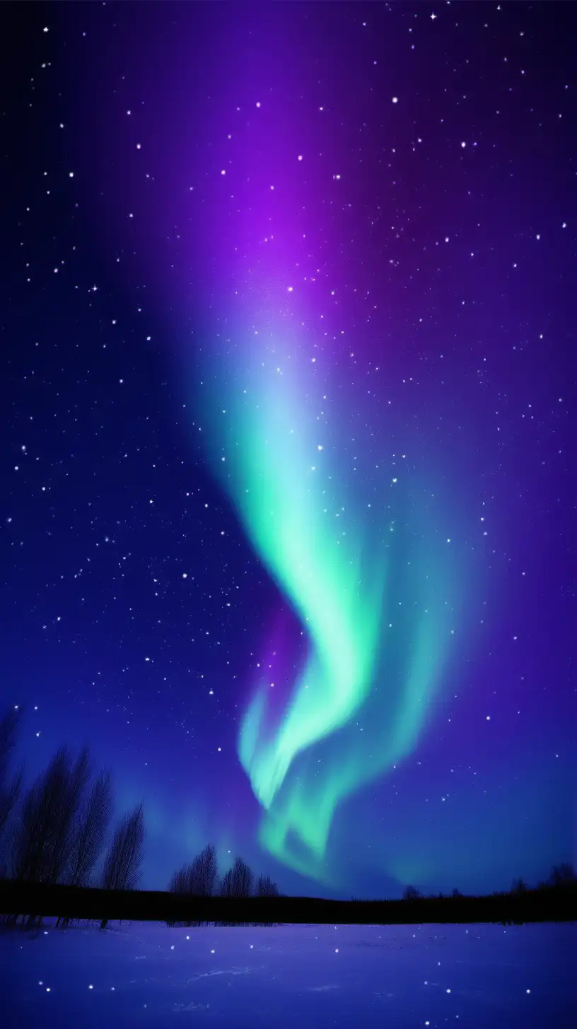 Mesmerizing Northern Lights in a StarStudded Sky