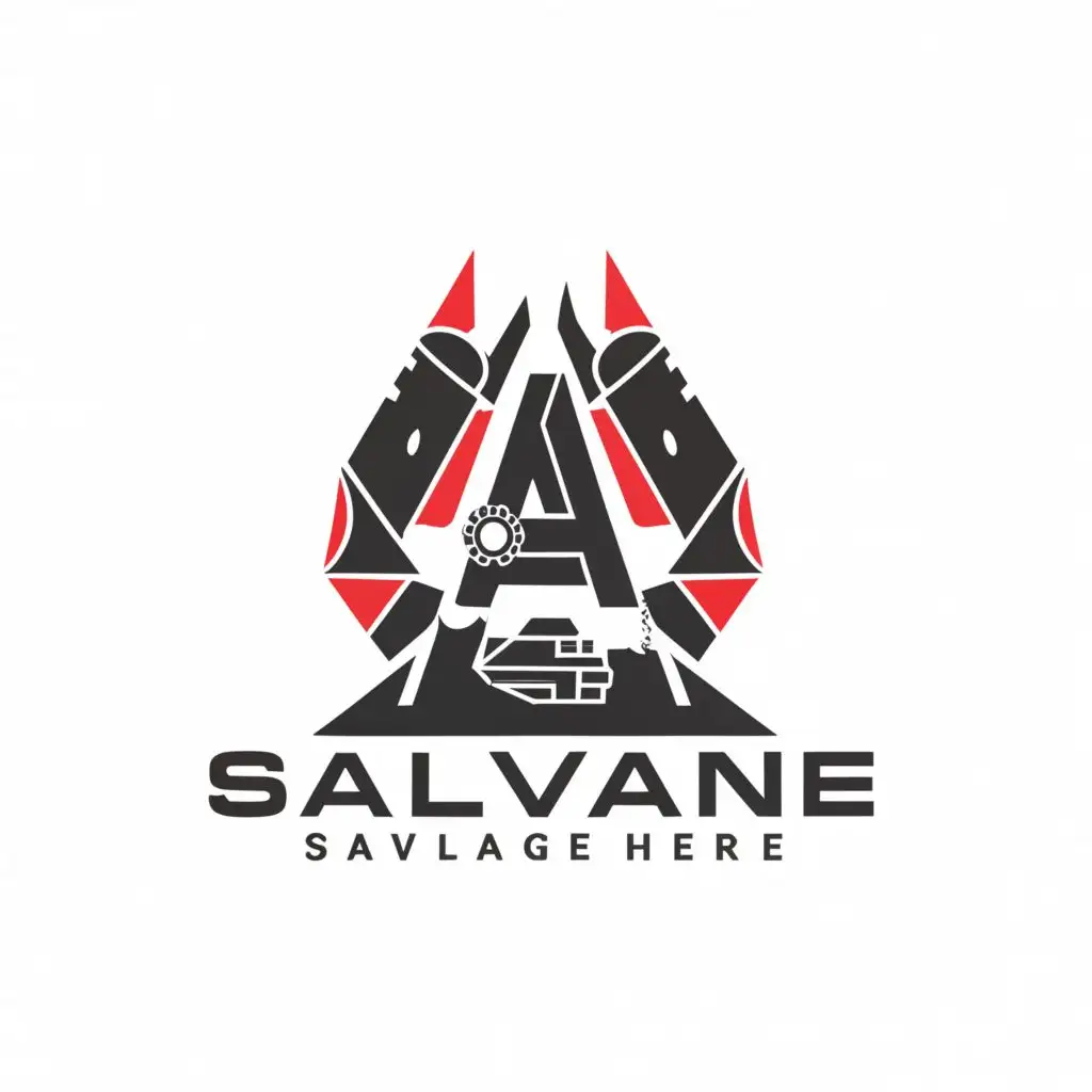 a logo design,with the text "a", main symbol:Salvage Claw grabing an old spaceship wreckage, Deconstruction,Moderate,clear background